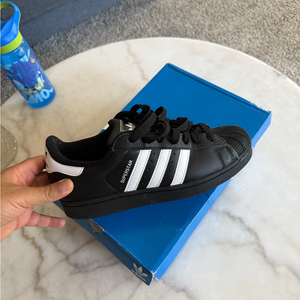 Adidas Kids Superstar Black and White Sneakers